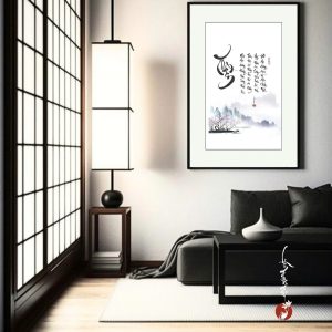 Tranh thư pháp chữ Thiền